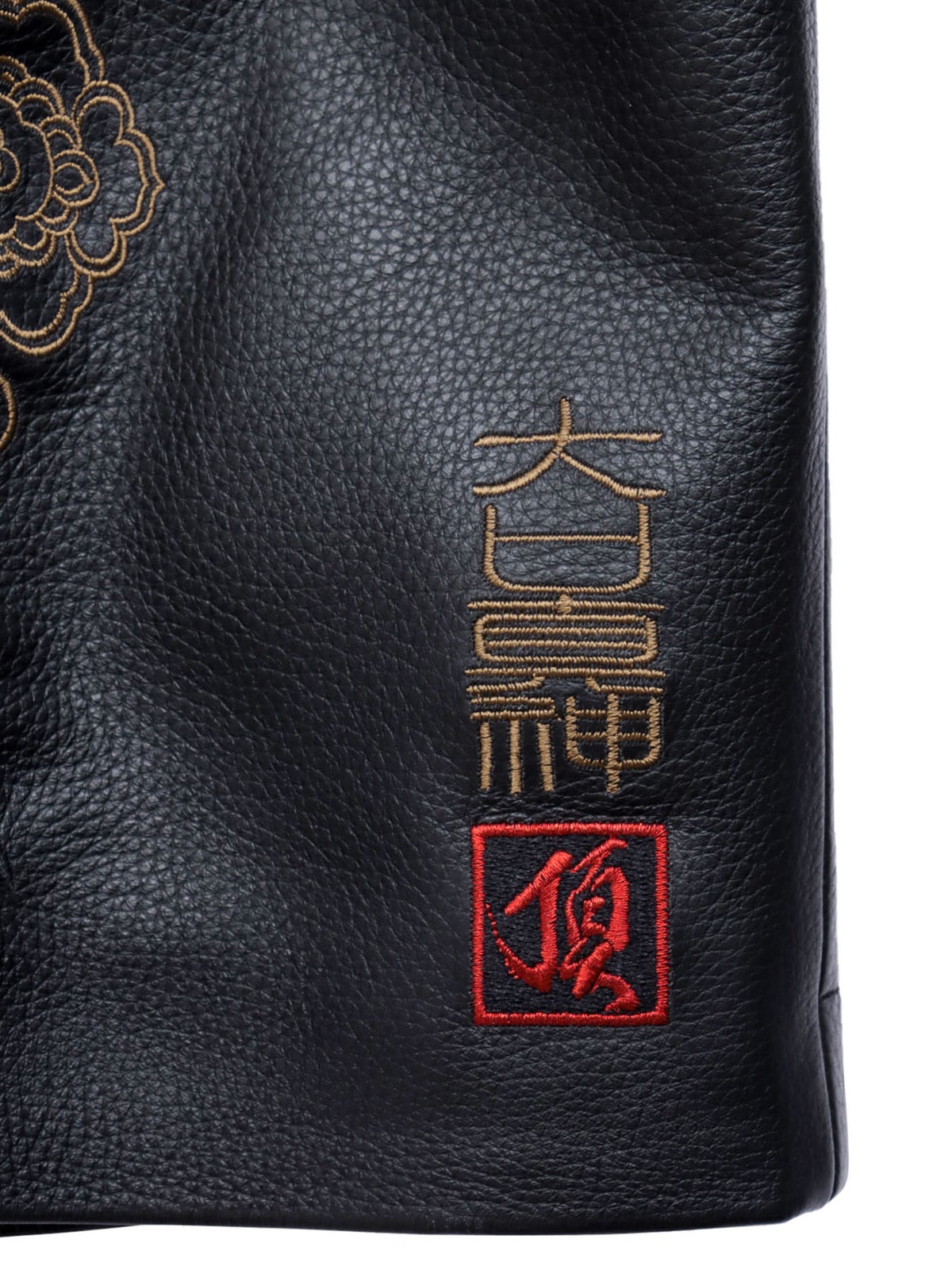 【絡繰魂・頂】“大口真神”総刺繍レザージャケット〔別注〕