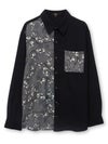 【雅結】桜プリント 切り替えシャツ