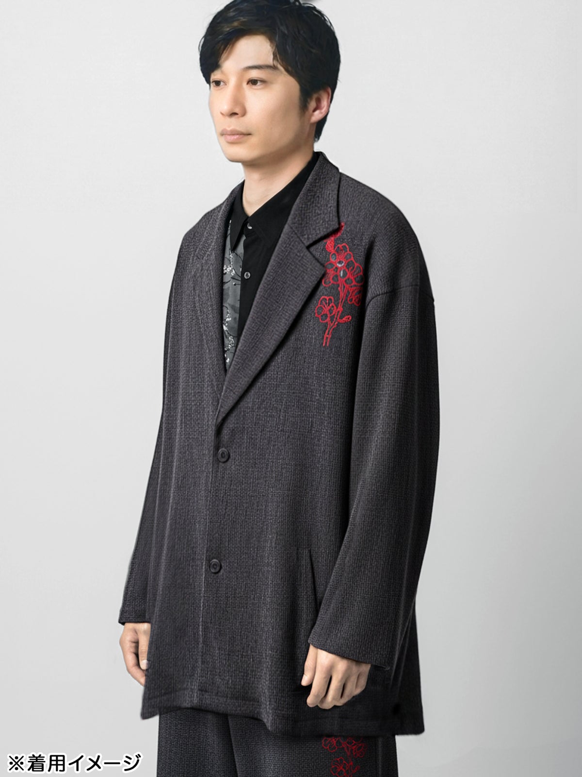 【雅結】桜刺繍入りテーラードジャケット