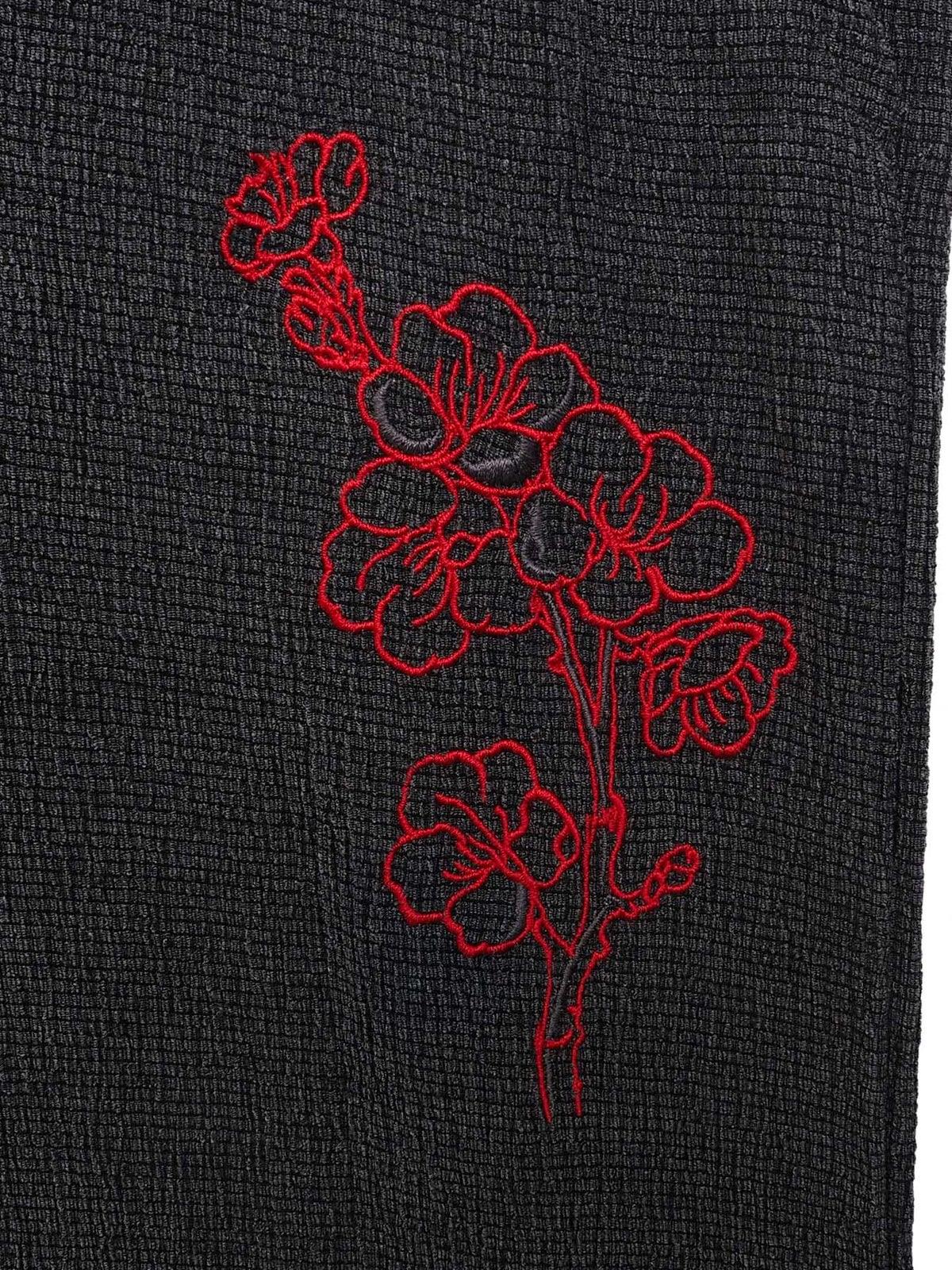 【雅結】桜刺繍 カット素材バルーンパンツ