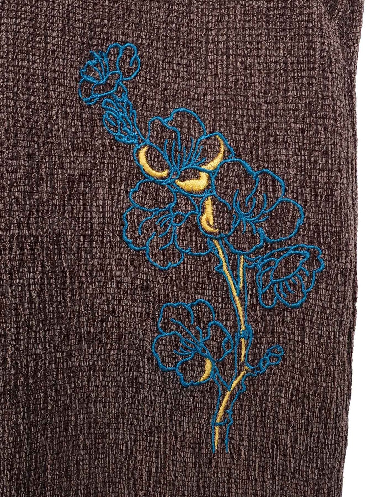 【雅結】桜刺繍 カット素材バルーンパンツ