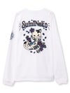 【SUMINEKO】“桜尽くし墨猫”刺繍入りBIGシルエットロンT