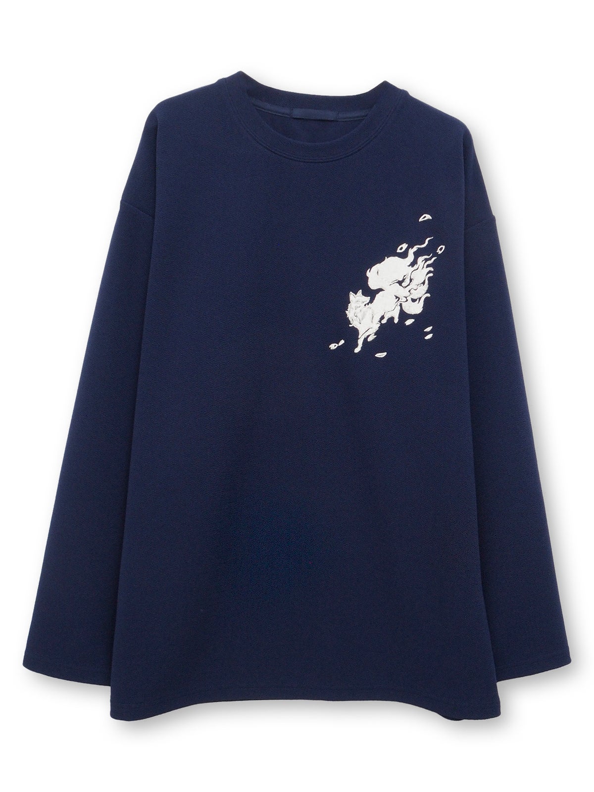 【雅結】九尾 刺繍入りBIGシルエットロンT