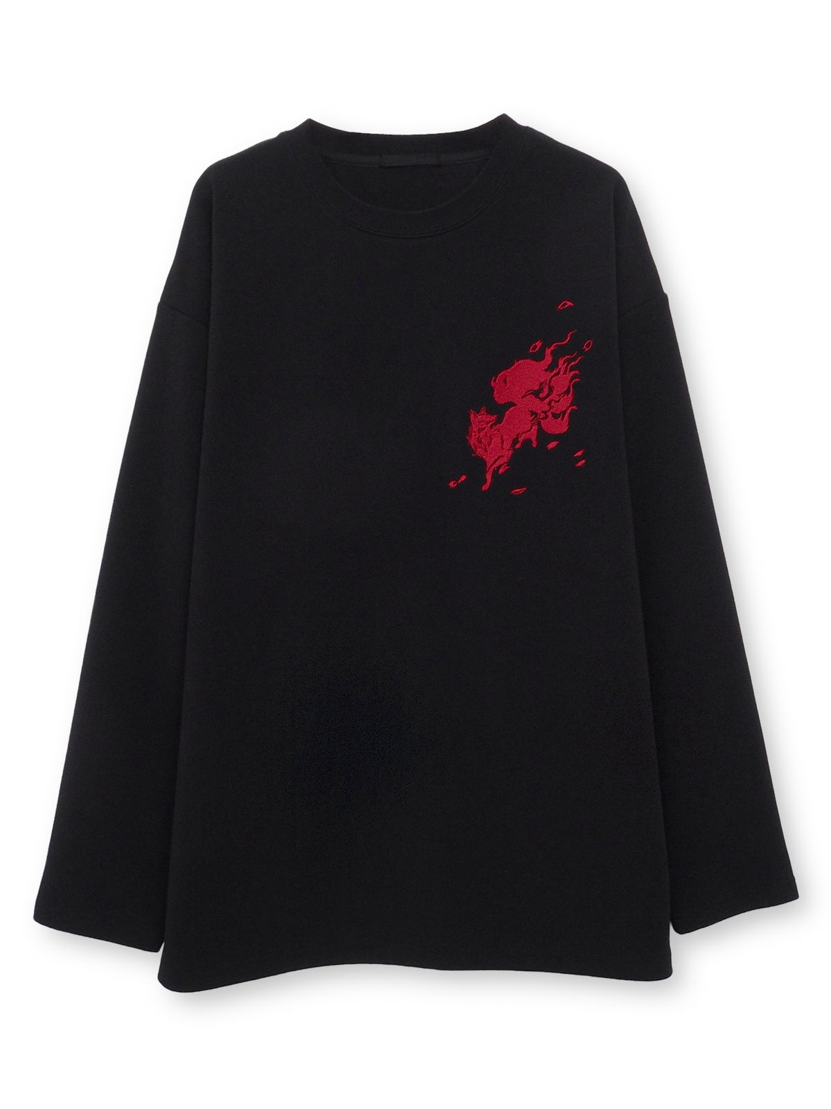 【雅結】九尾 刺繍入りBIGシルエットロンT