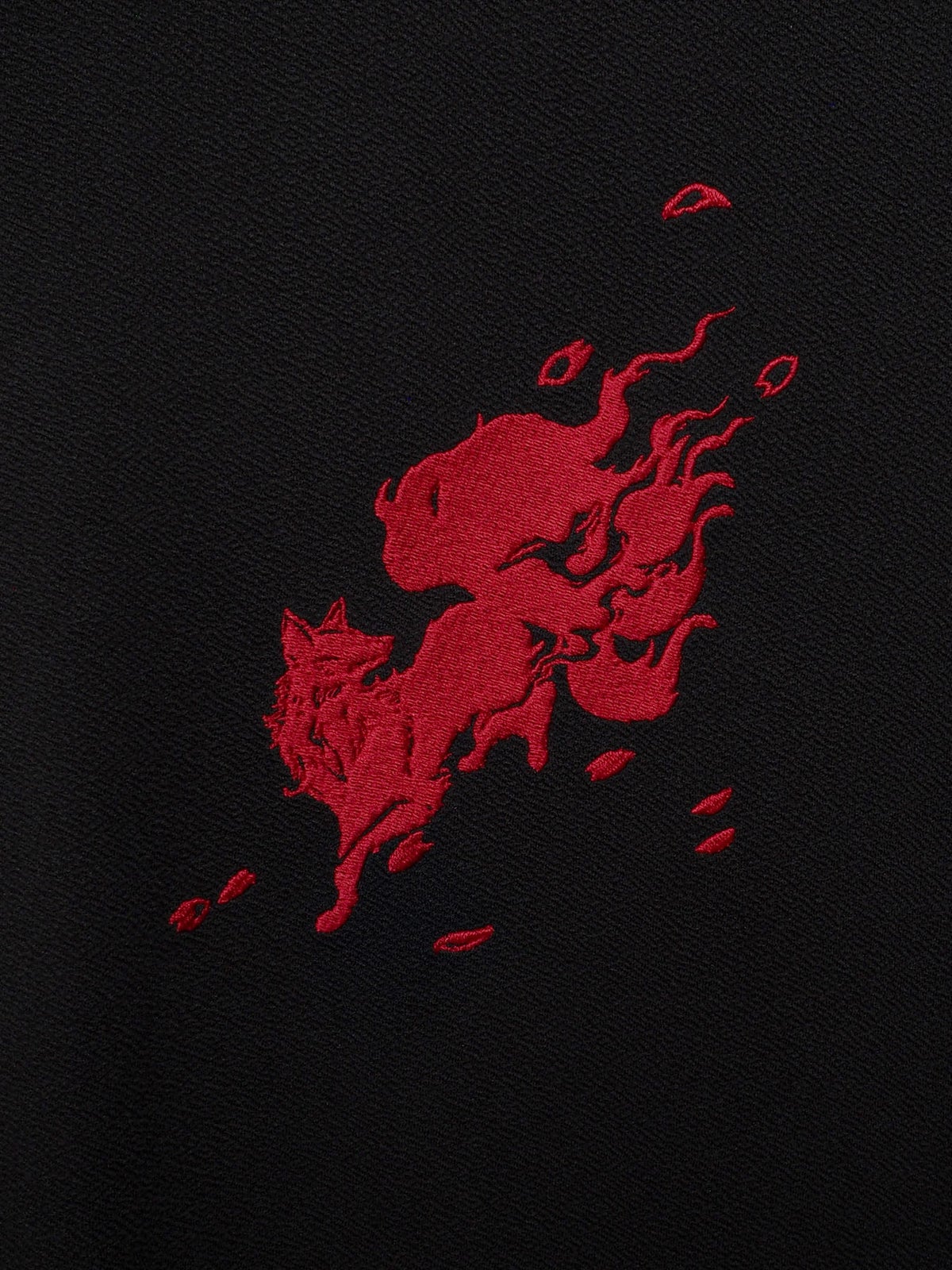 【雅結】九尾 刺繍入りBIGシルエットロンT