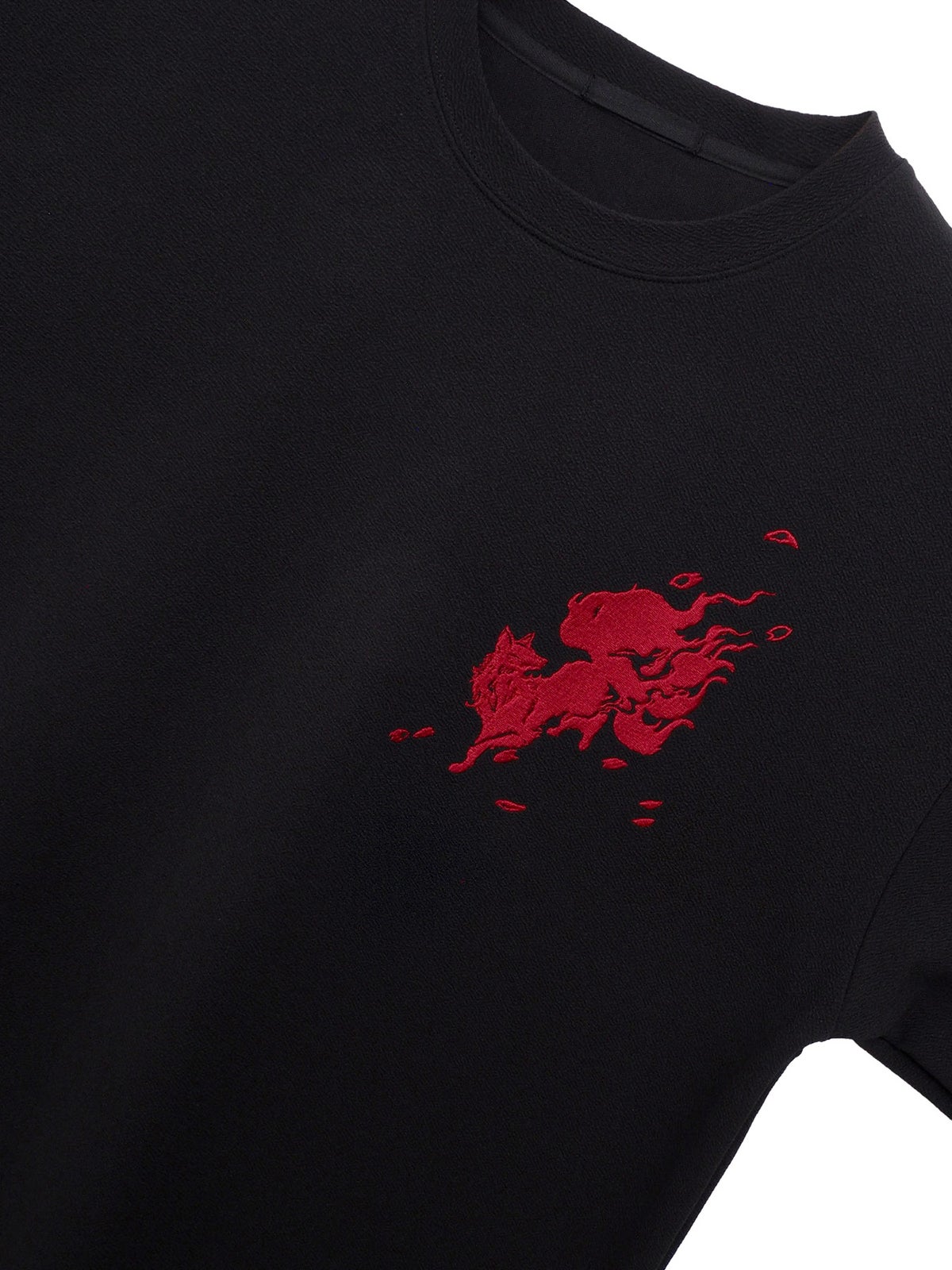 【雅結】九尾 刺繍入りBIGシルエットロンT
