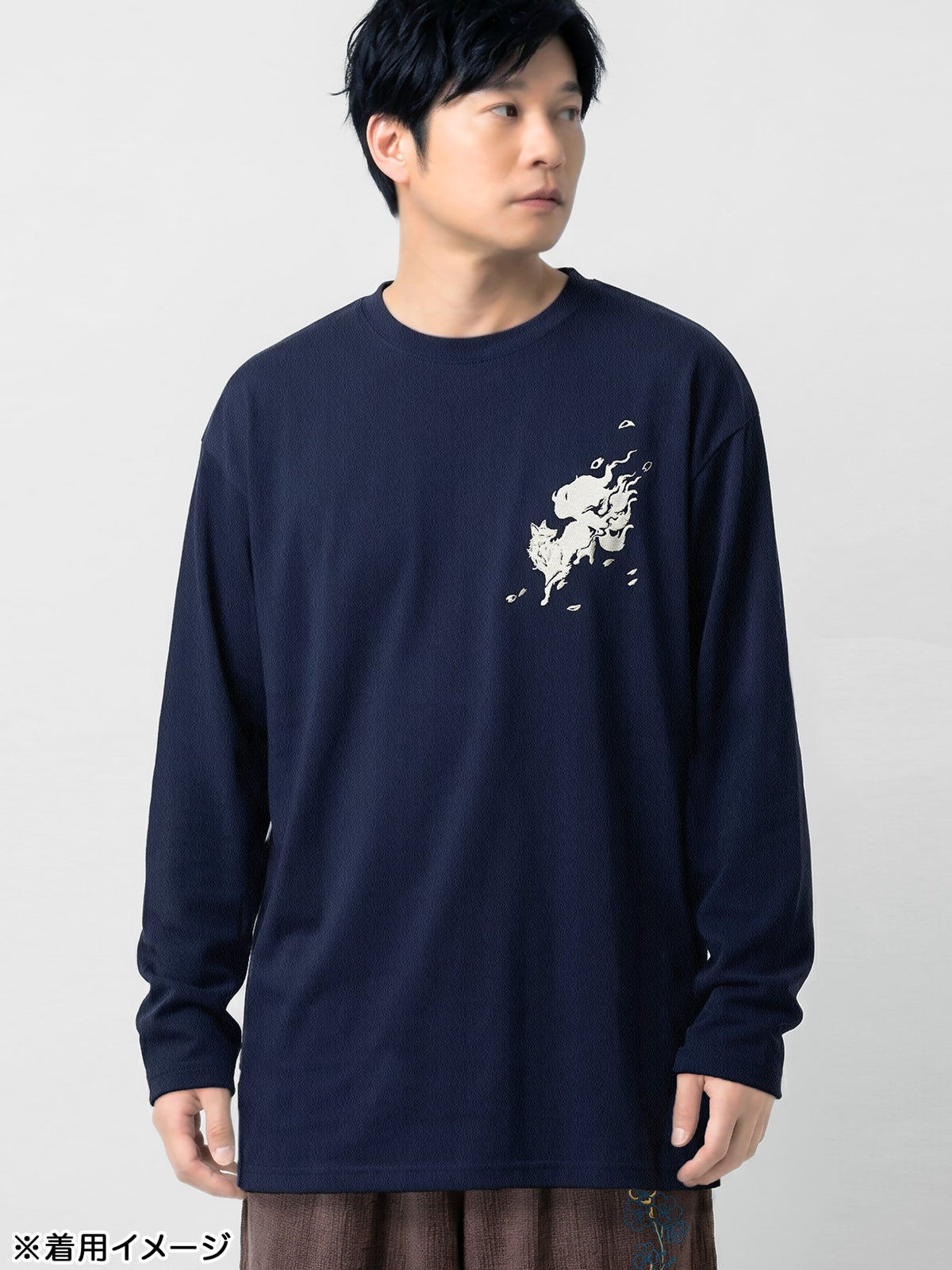 【雅結】九尾 刺繍入りBIGシルエットロンT