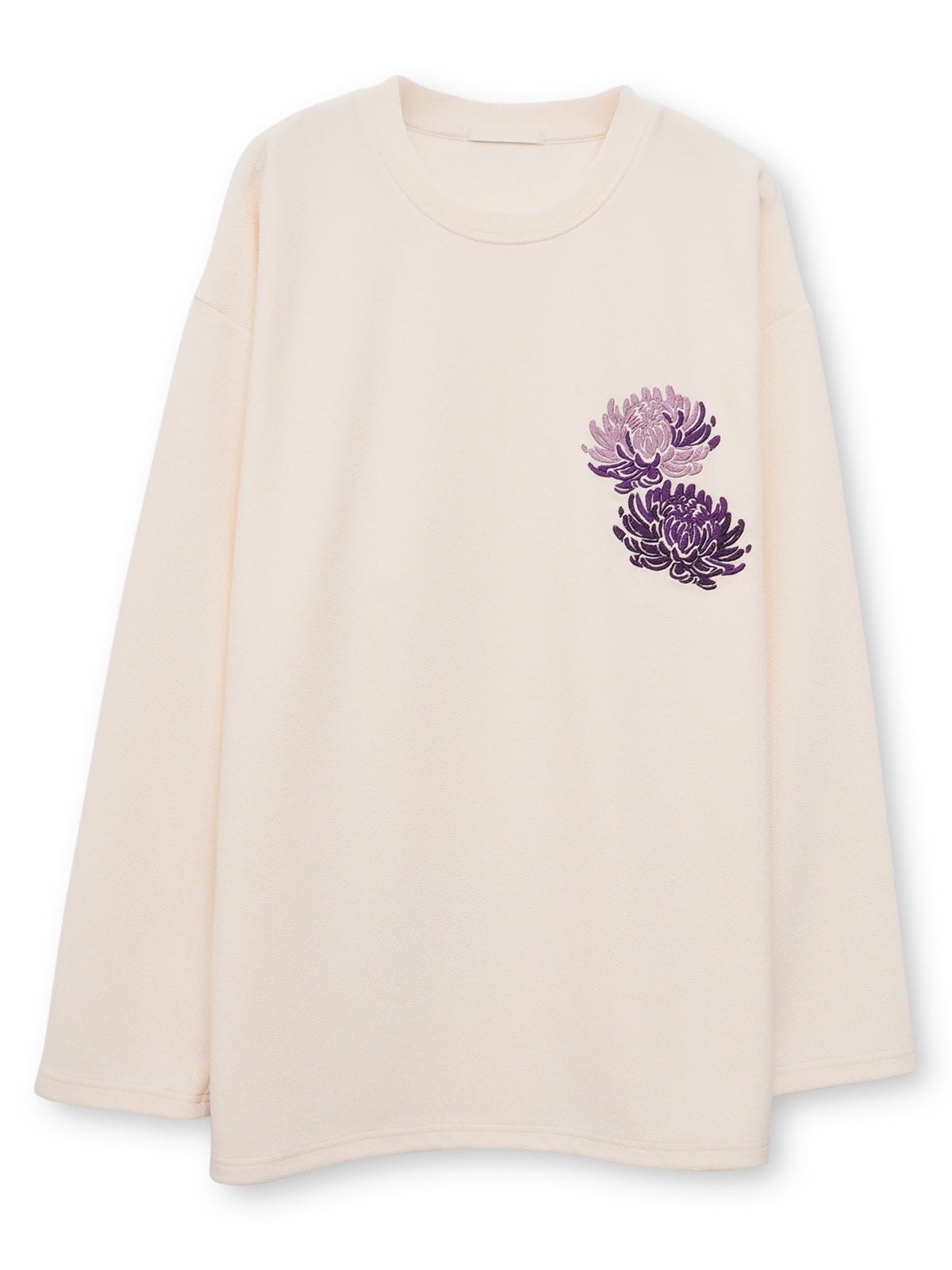【雅結】菊 刺繍入りBIGシルエットロンT