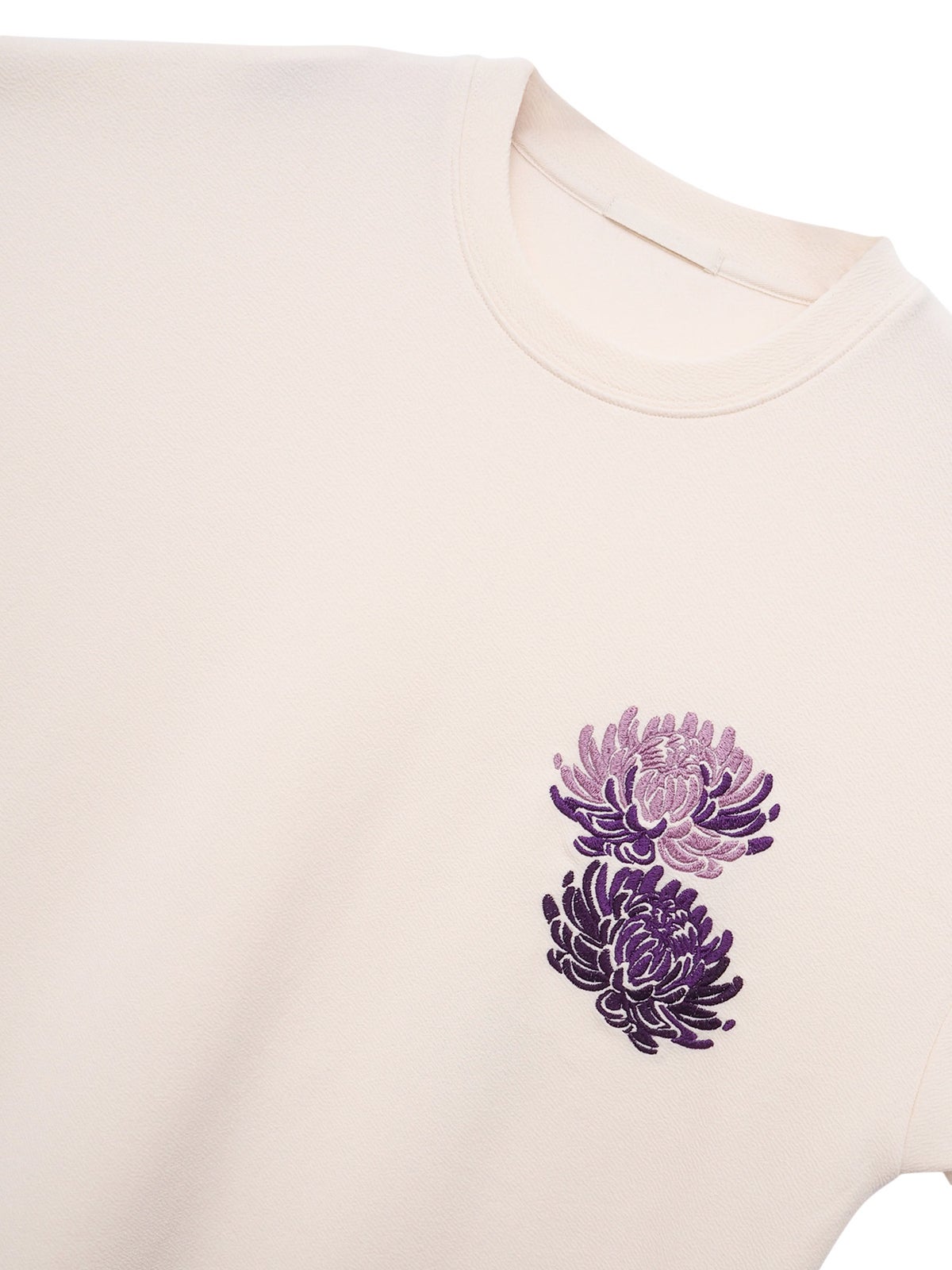 【雅結】菊 刺繍入りBIGシルエットロンT