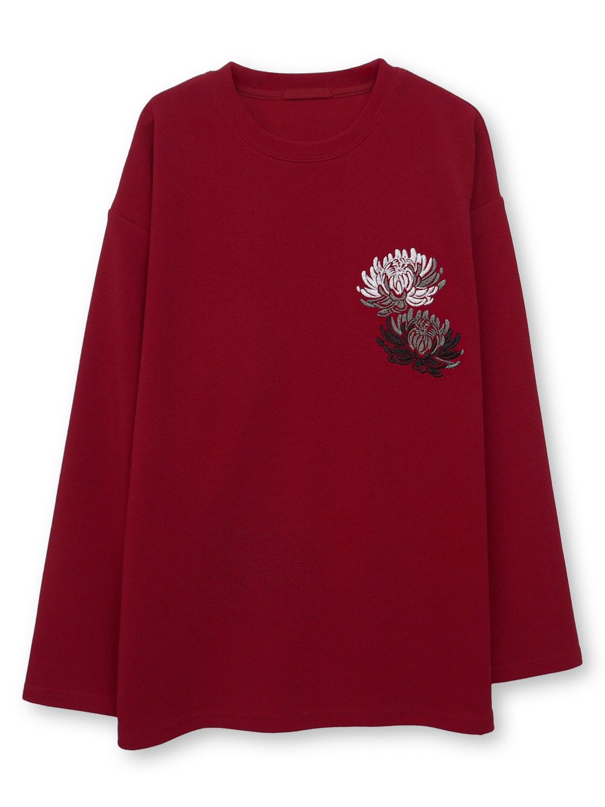 【雅結】菊 刺繍入りBIGシルエットロンT