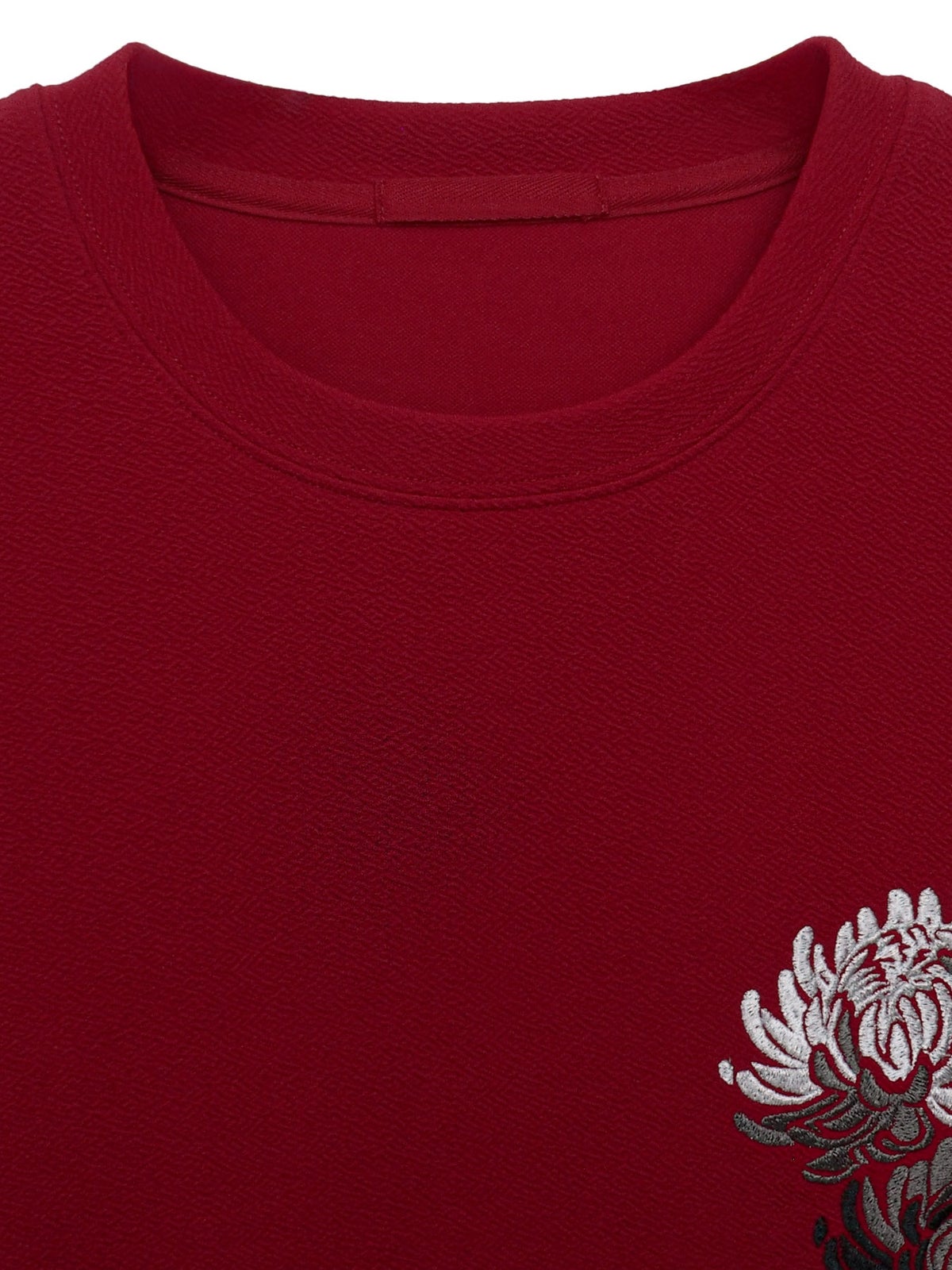 【雅結】菊 刺繍入りBIGシルエットロンT