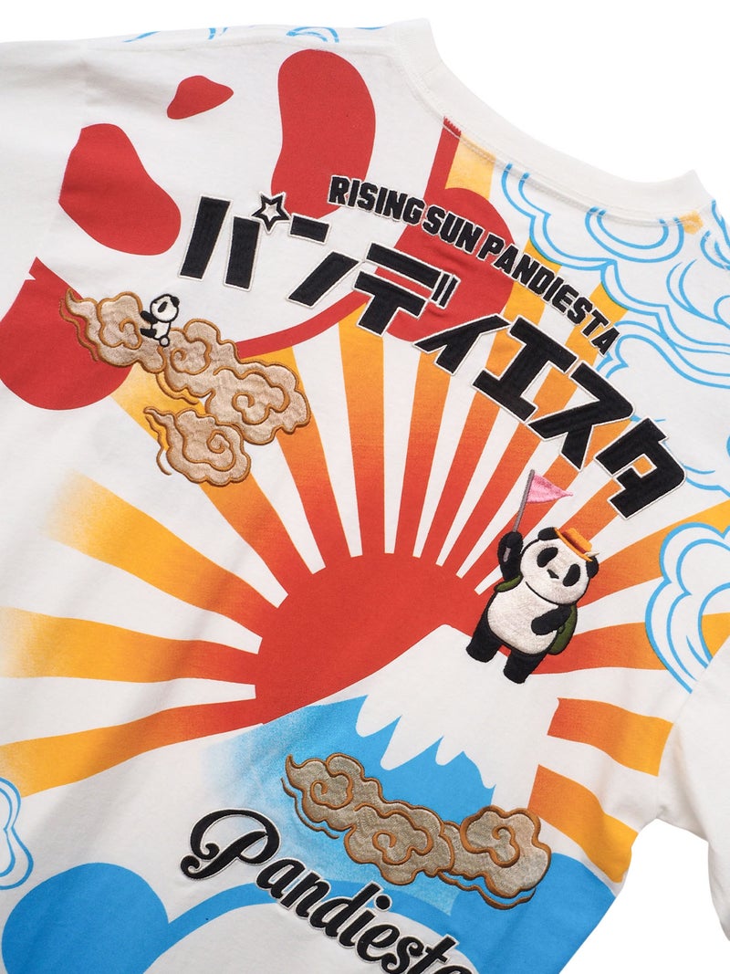 【PANDIESTA JAPAN】“御来光パンダ”刺繍入りロンT