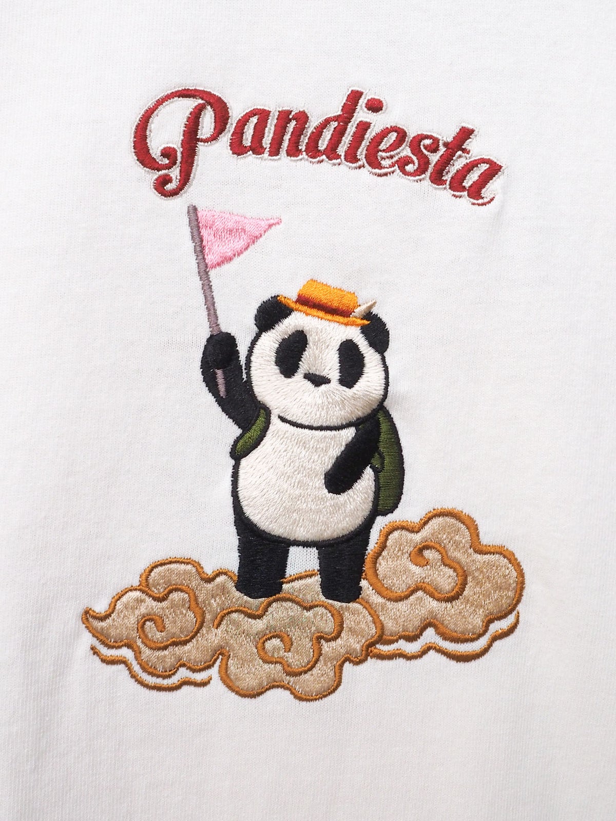 【PANDIESTA JAPAN】“御来光パンダ”刺繍入りロンT
