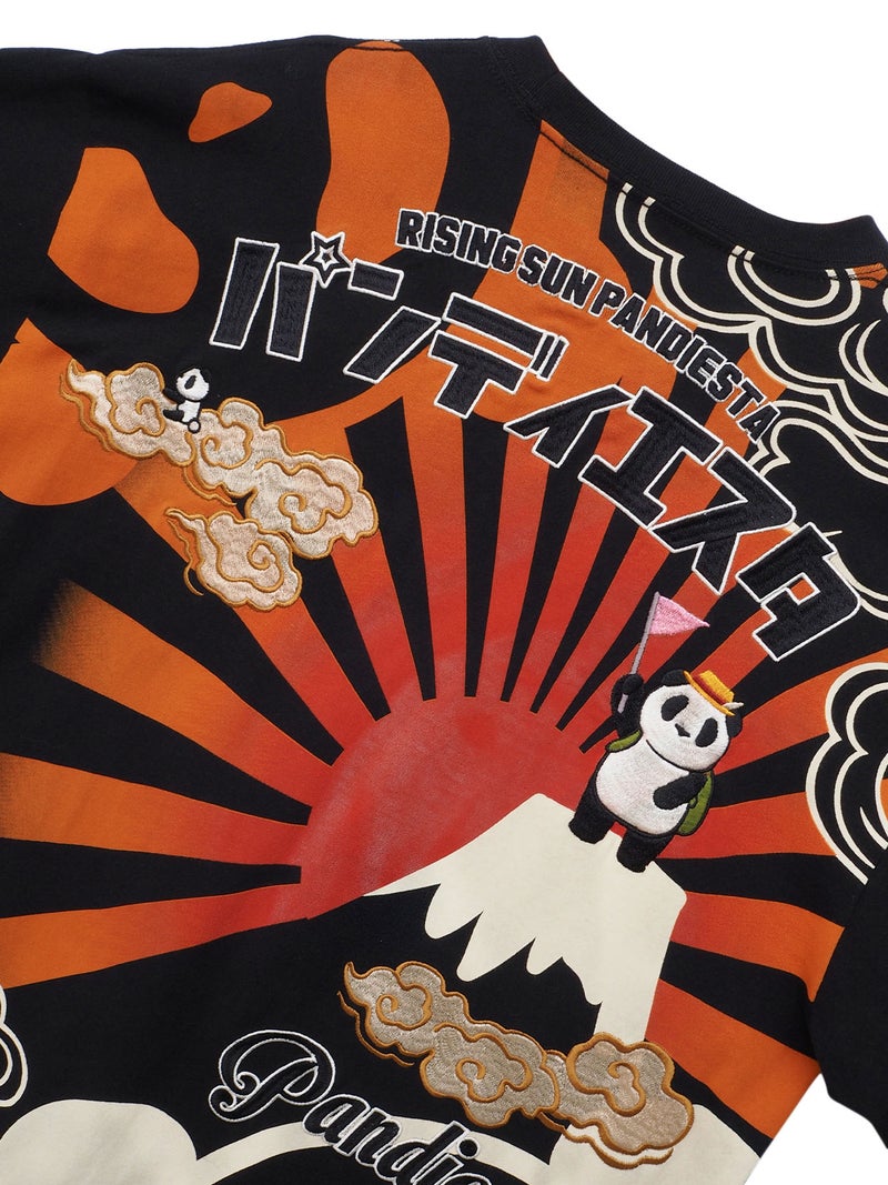 【PANDIESTA JAPAN】“御来光パンダ”刺繍入りロンT