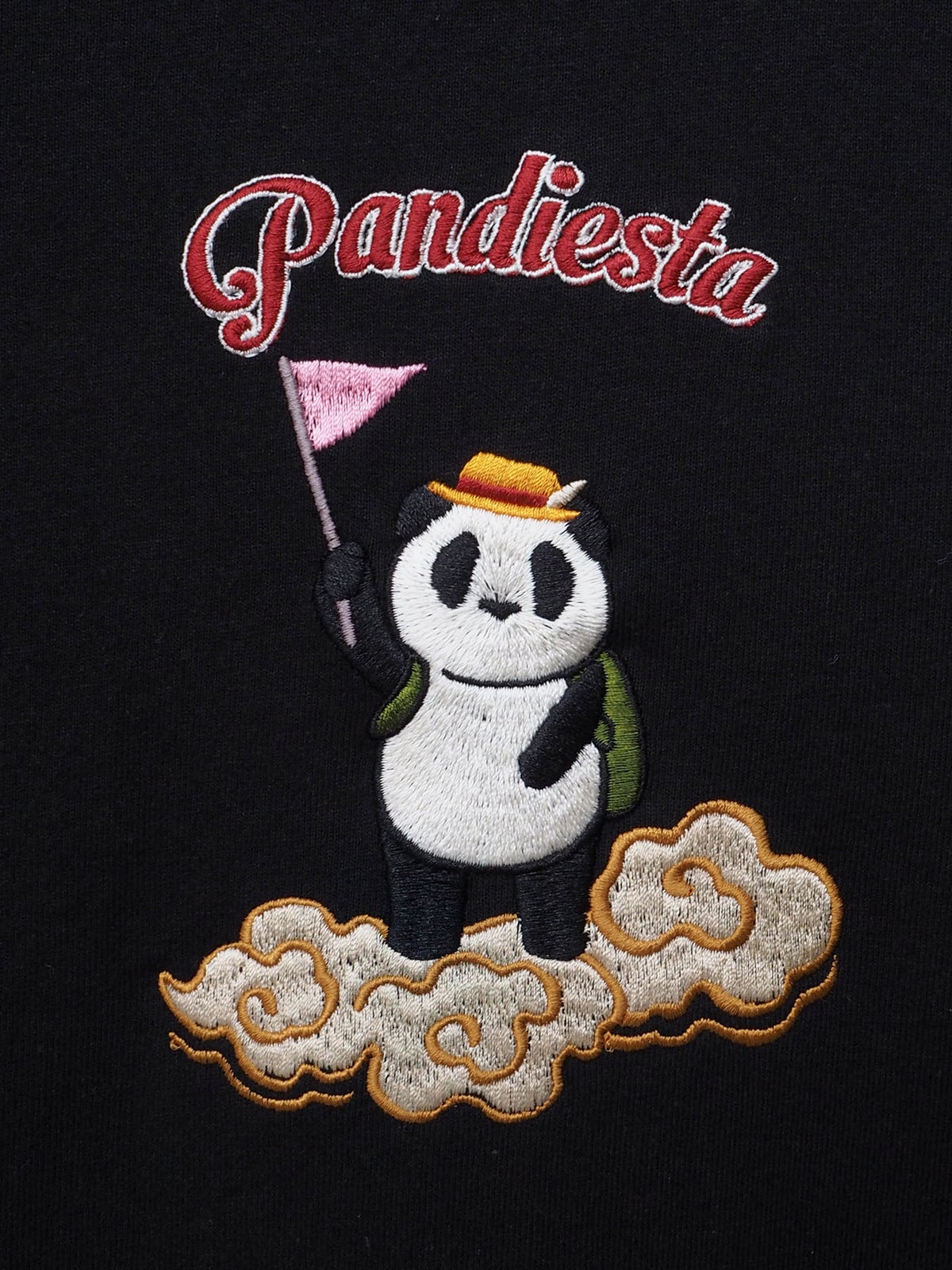 【PANDIESTA JAPAN】“御来光パンダ”刺繍入りロンT