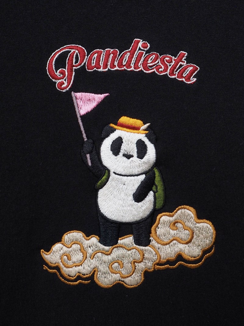 【PANDIESTA JAPAN】“御来光パンダ”刺繍入りロンT