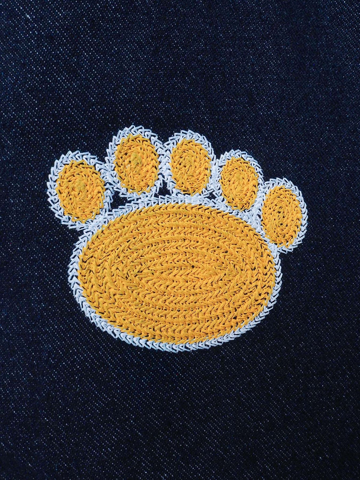 【PANDIESTA JAPAN】“ギターバトルパンダ”刺繍入りワイドデニムパンツ