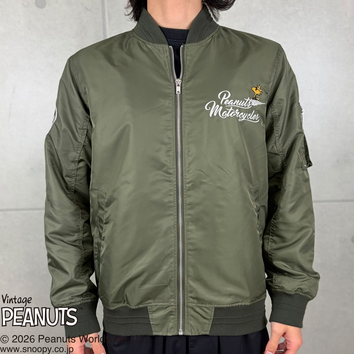 【SNOOPY×Flag Staff】PEANUTS MOTORCYCLE MA-1