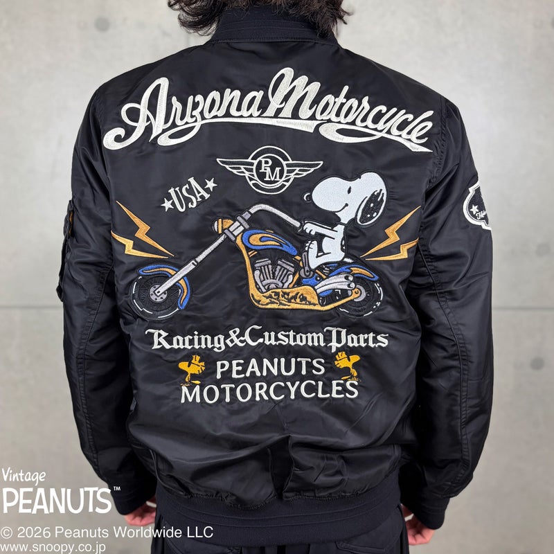 【SNOOPY×Flag Staff】PEANUTS MOTORCYCLE MA-1