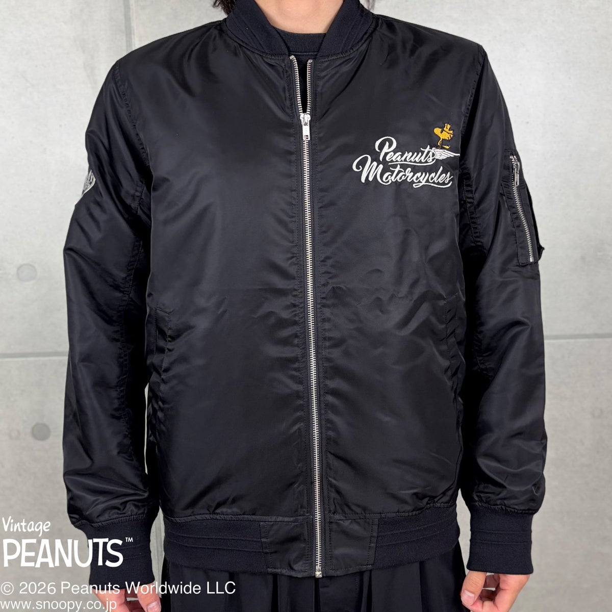 【SNOOPY×Flag Staff】PEANUTS MOTORCYCLE MA-1
