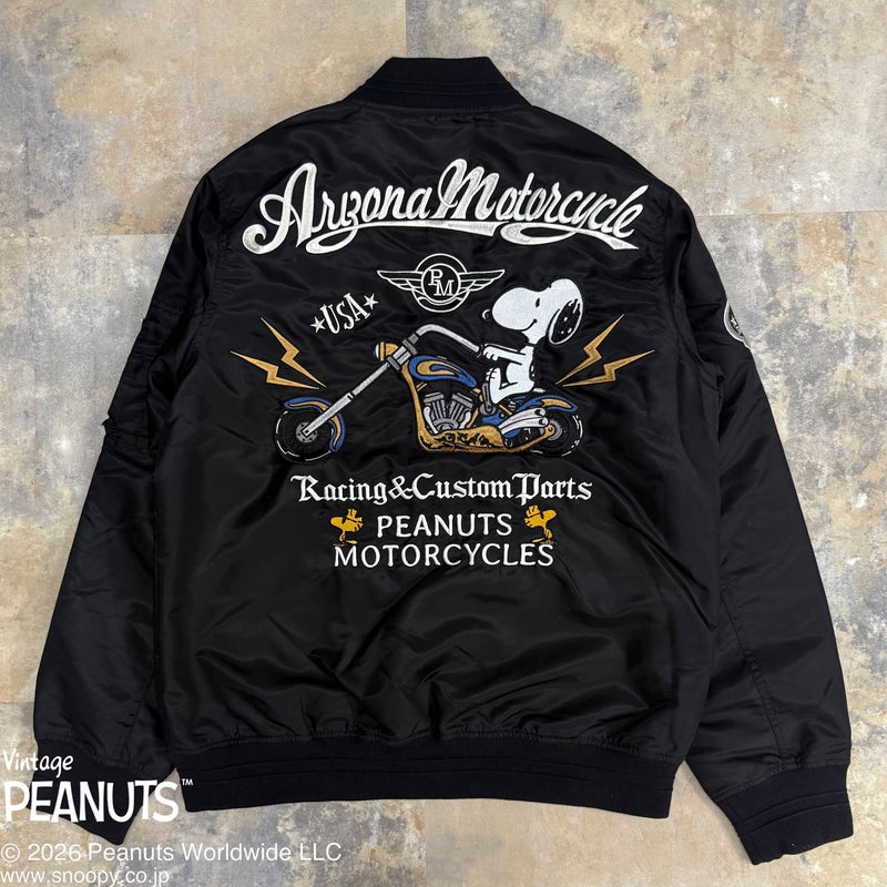 【SNOOPY×Flag Staff】PEANUTS MOTORCYCLE MA-1