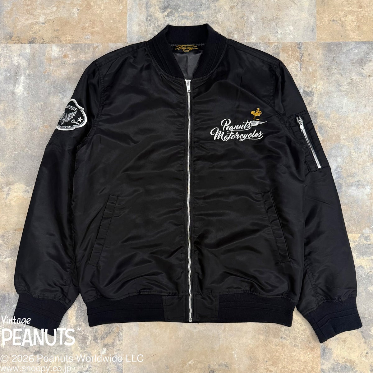 【SNOOPY×Flag Staff】PEANUTS MOTORCYCLE MA-1