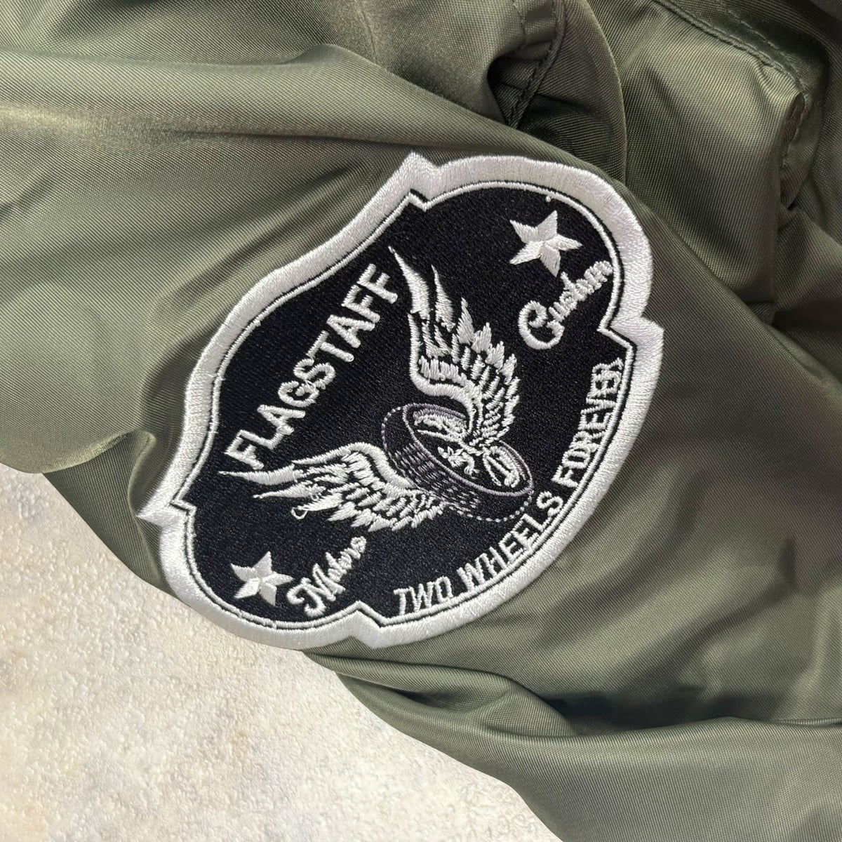 【SNOOPY×Flag Staff】PEANUTS MOTORCYCLE MA-1