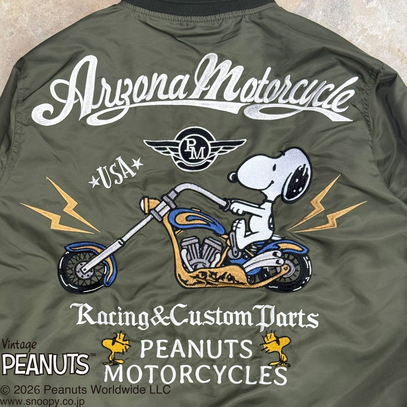 【SNOOPY×Flag Staff】PEANUTS MOTORCYCLE MA-1