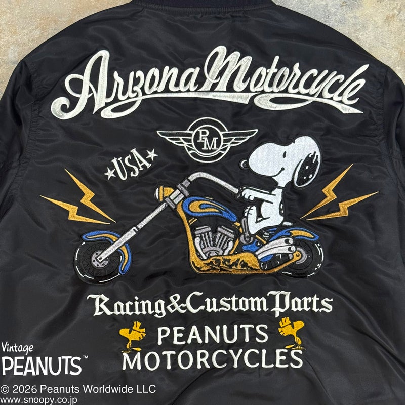 【SNOOPY×Flag Staff】PEANUTS MOTORCYCLE MA-1