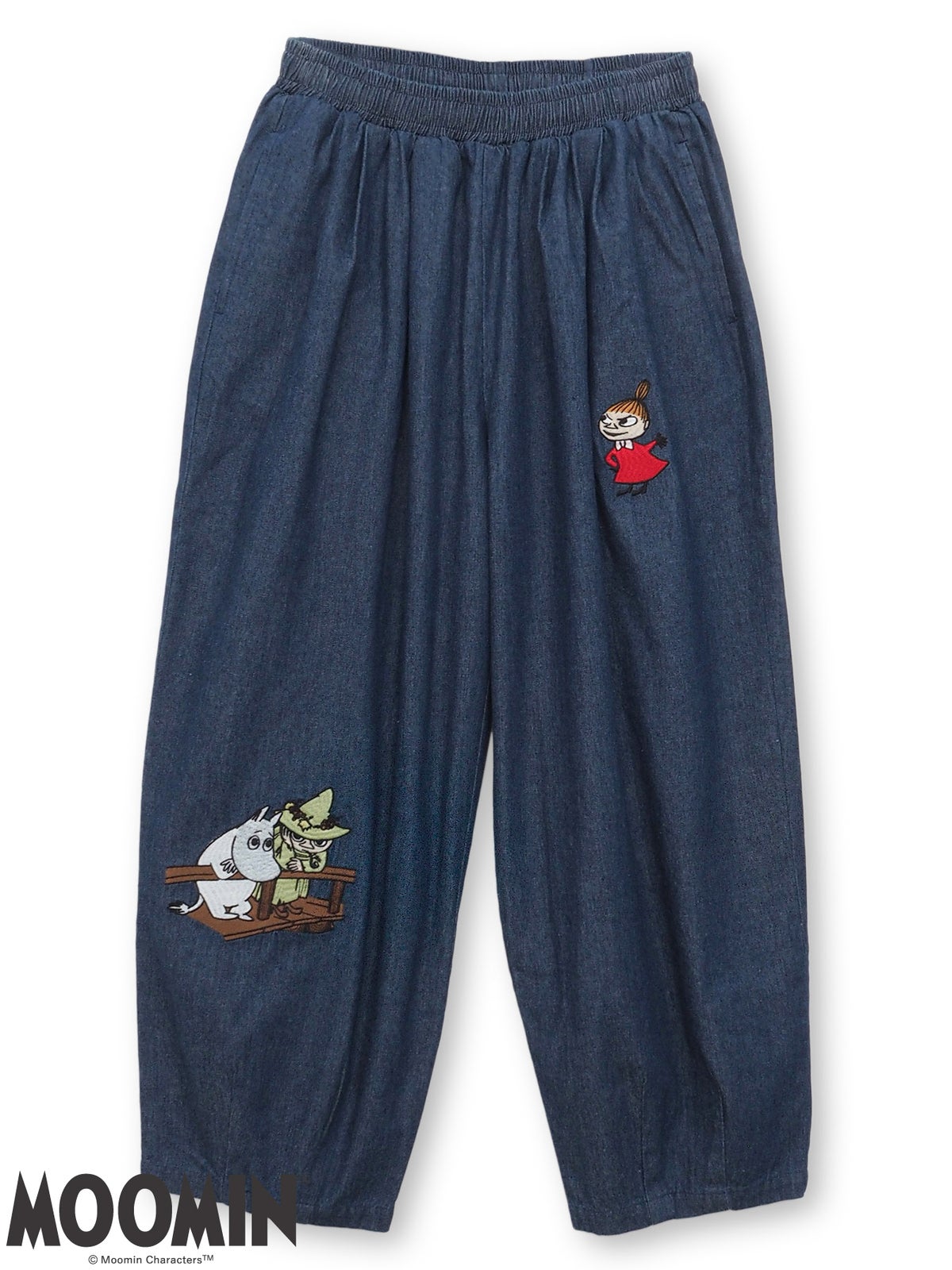 【JUICY×MOOMIN】“MOOMIN”刺繍入りバルーンパンツ