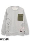 【JUICY×MOOMIN】ミリタリー風ポケット付きMOOMIN刺繍入りプルオーバー