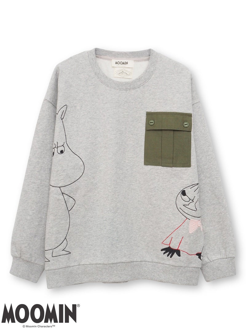 【JUICY×MOOMIN】ミリタリー風ポケット付きMOOMIN刺繍入りプルオーバー
