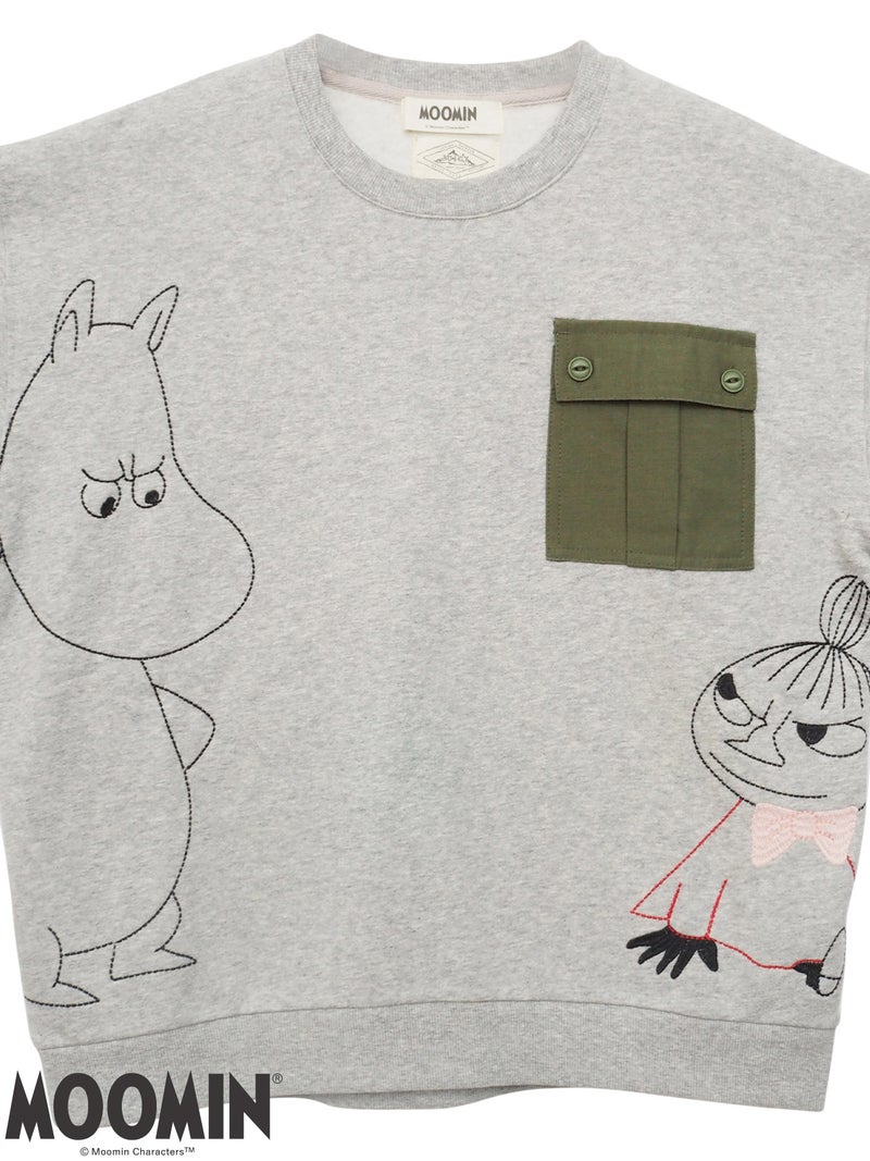 【JUICY×MOOMIN】ミリタリー風ポケット付きMOOMIN刺繍入りプルオーバー