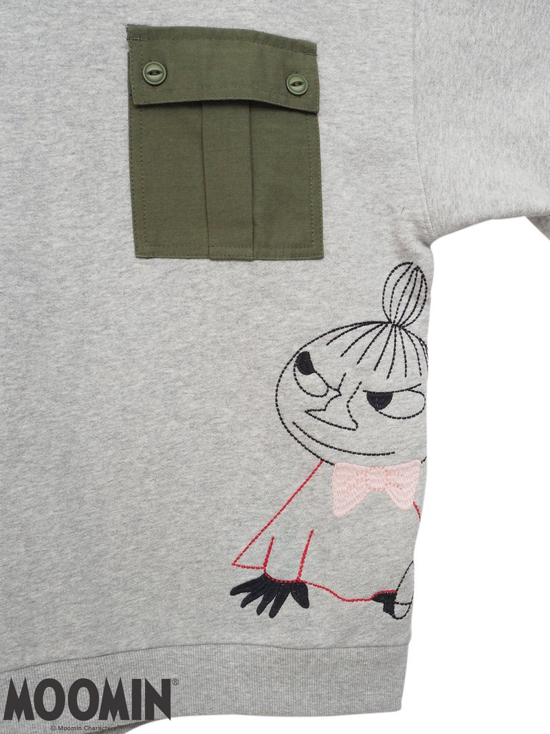 【JUICY×MOOMIN】ミリタリー風ポケット付きMOOMIN刺繍入りプルオーバー
