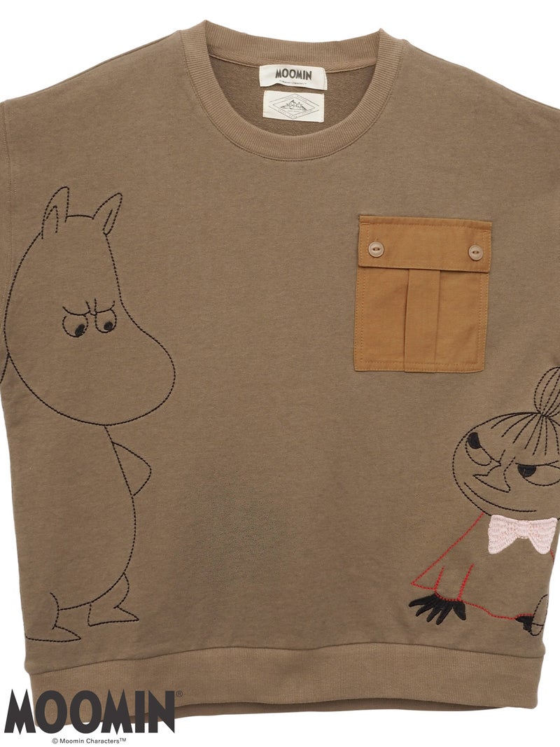 【JUICY×MOOMIN】ミリタリー風ポケット付きMOOMIN刺繍入りプルオーバー