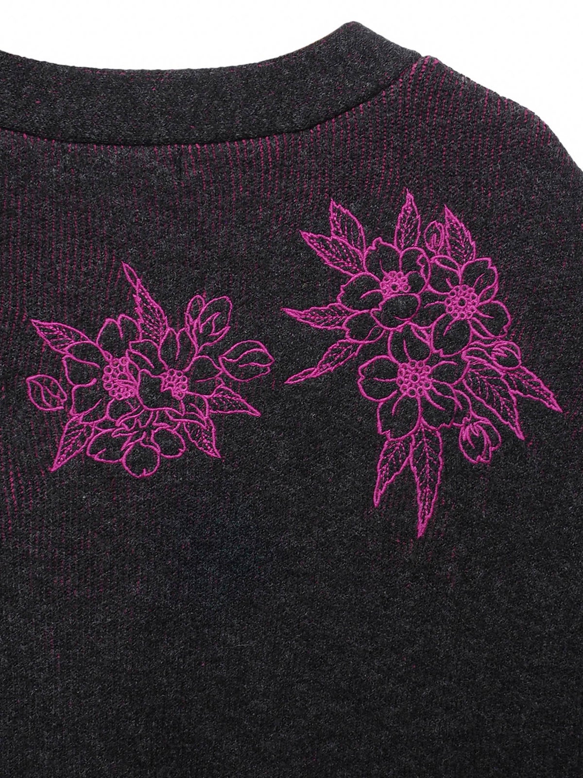 【雅結】桜刺繍 ロングニットカーディガン