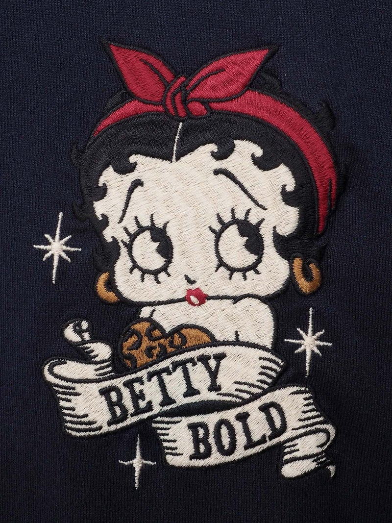 【BETTY BOOP】“ロカビリーベティ”刺繍入りロンT