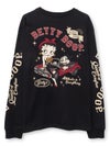 【BETTY BOOP】“ロカビリーベティ”刺繍入りロンT