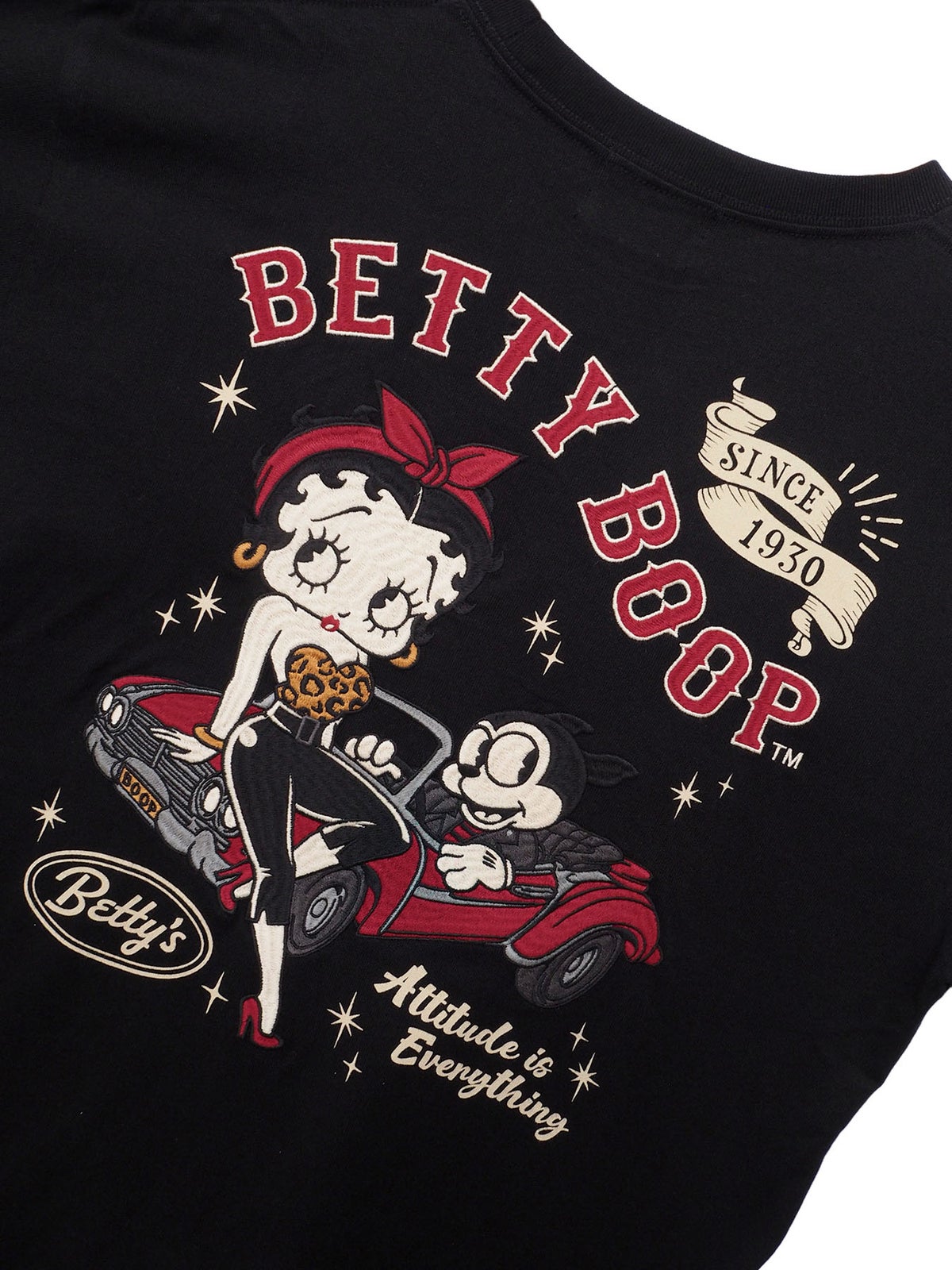 【BETTY BOOP】“ロカビリーベティ”刺繍入りロンT