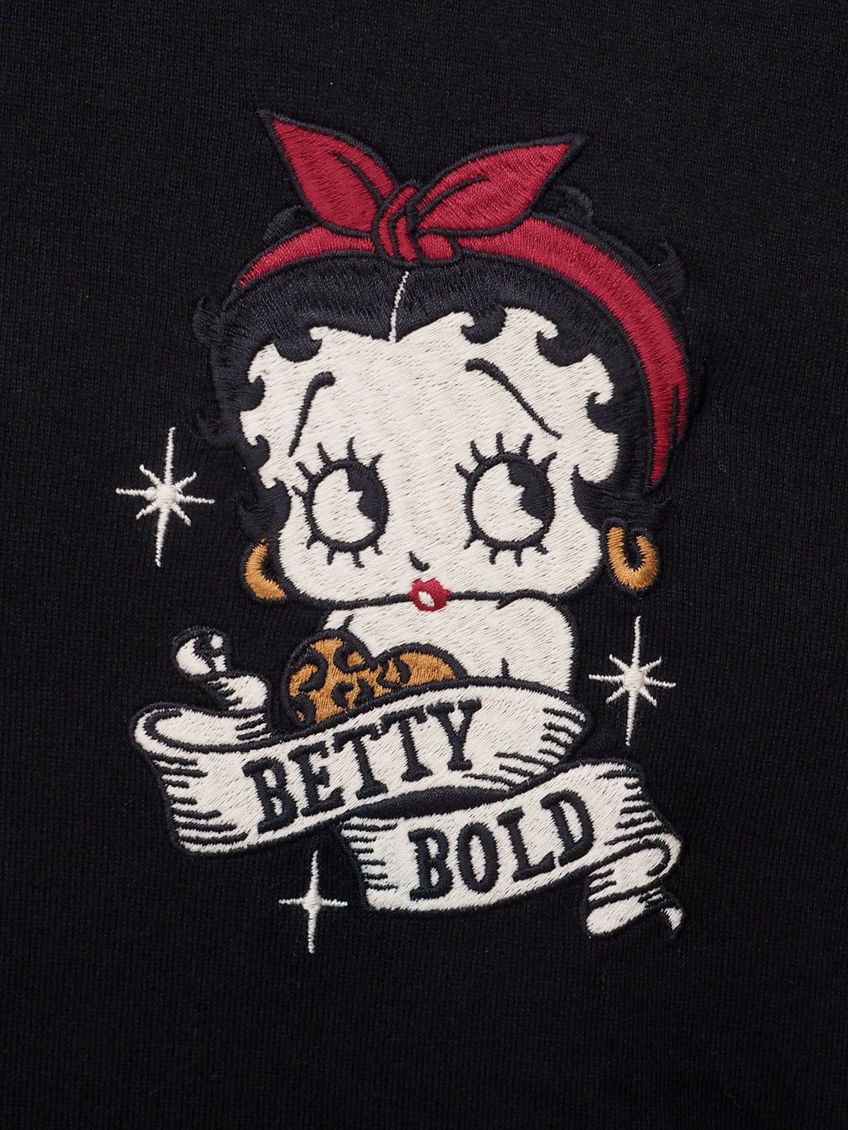 【BETTY BOOP】“ロカビリーベティ”刺繍入りロンT