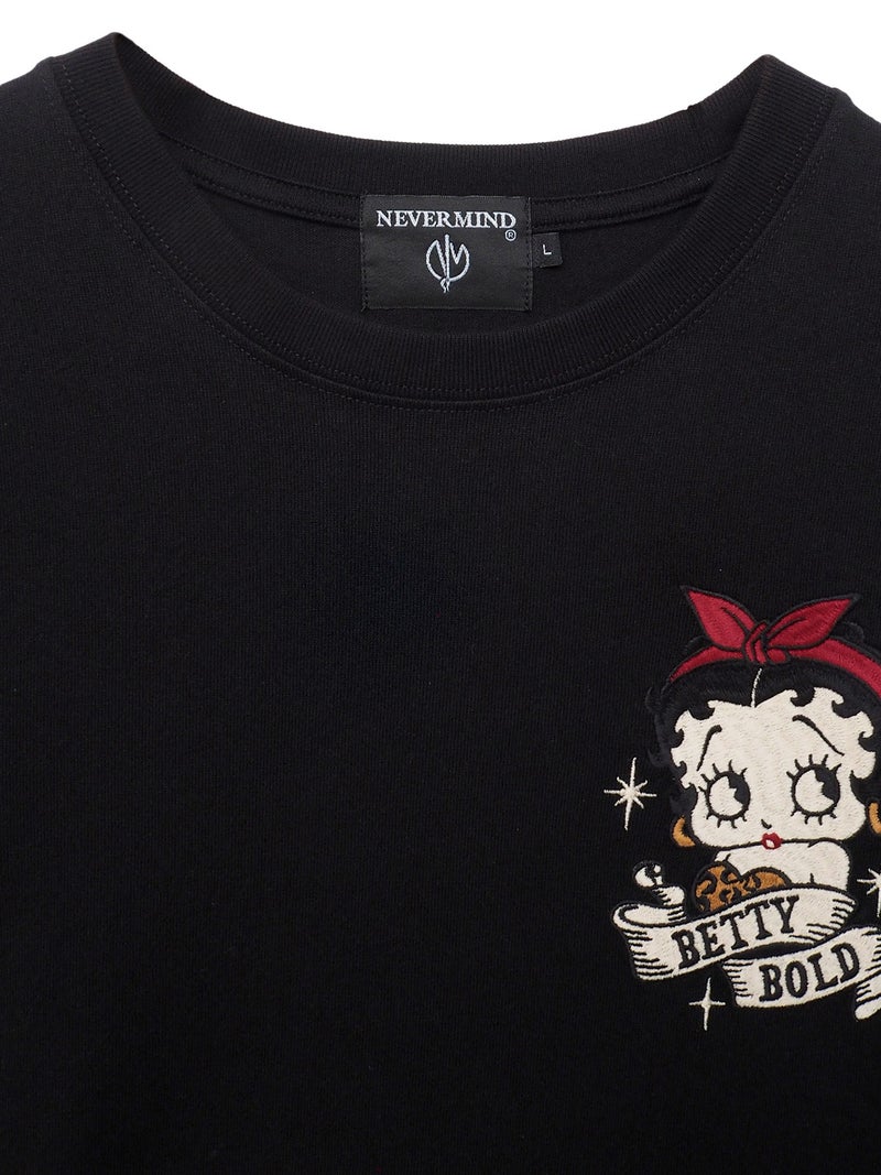 【BETTY BOOP】“ロカビリーベティ”刺繍入りロンT