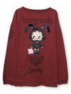 【BETTY BOOP】“うさぎベティ”刺繍入りBIGシルエットロンロンT〔別注〕