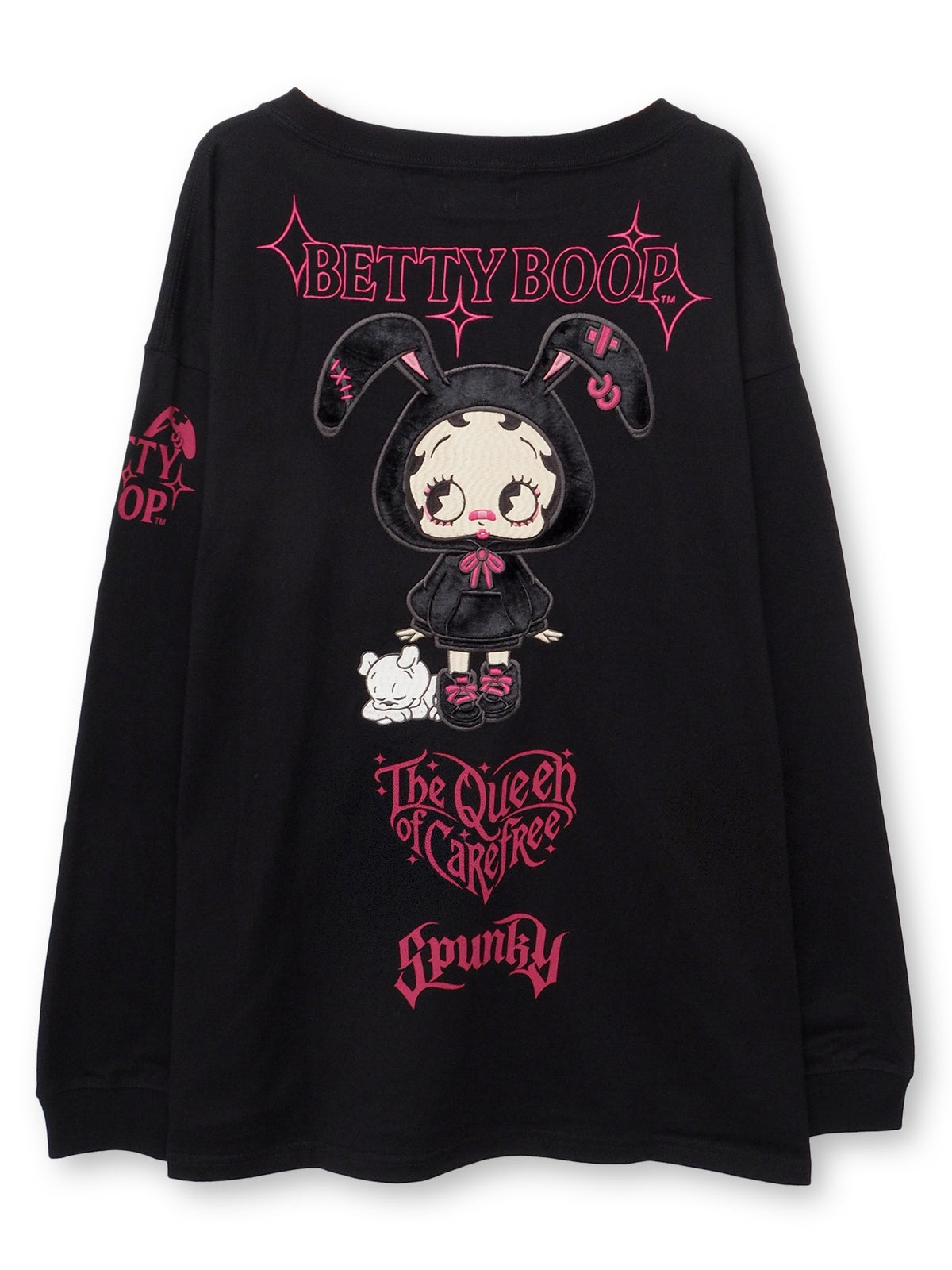 【BETTY BOOP】“うさぎベティ”刺繍入りBIGシルエットロンロンT〔別注〕