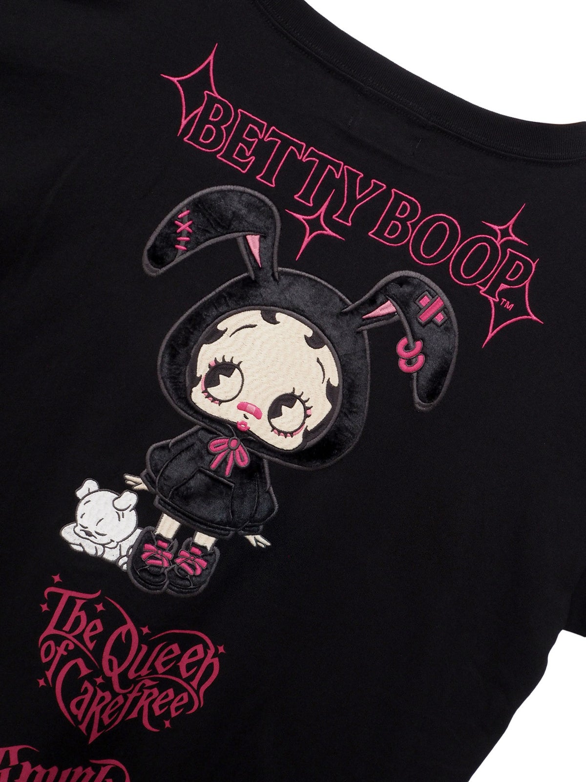 【BETTY BOOP】“うさぎベティ”刺繍入りBIGシルエットロンロンT〔別注〕