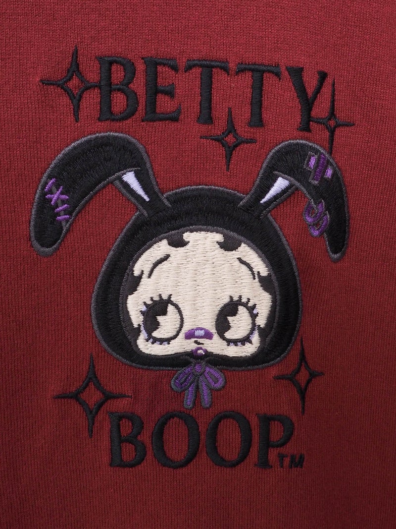 【BETTY BOOP】“うさぎベティ”刺繍入りBIGシルエットロンロンT〔別注〕
