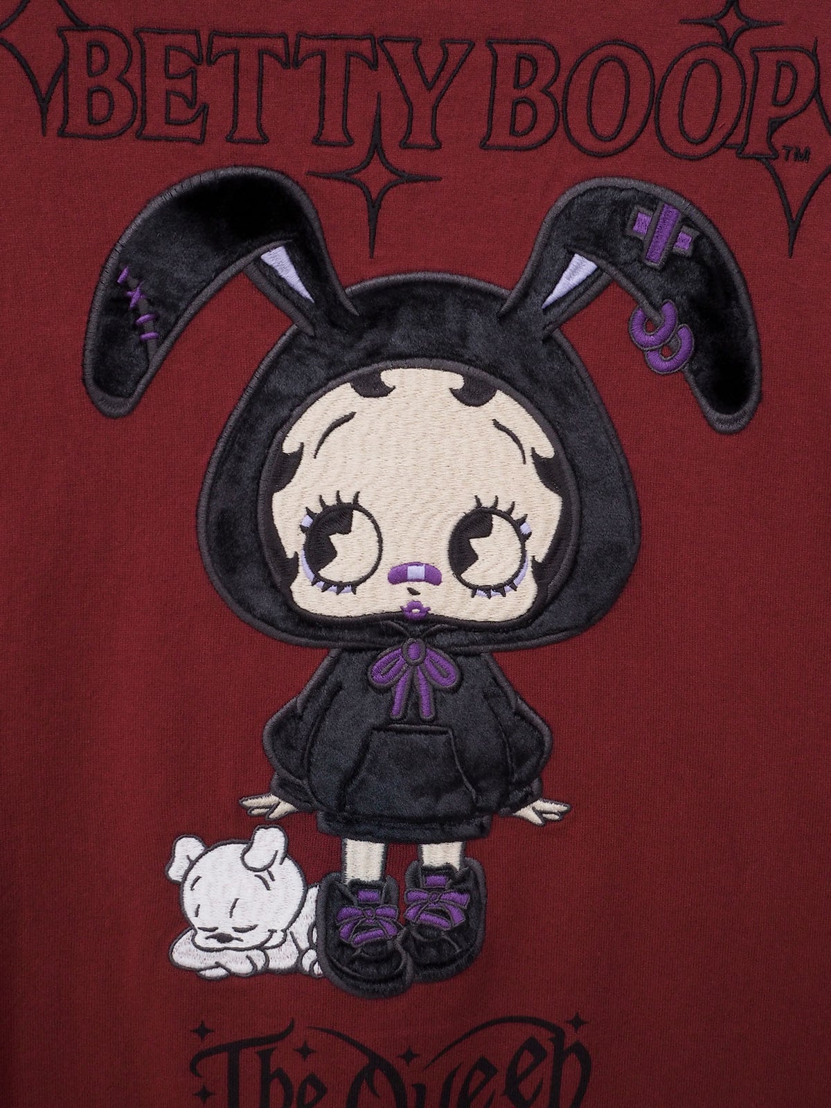 【BETTY BOOP】“うさぎベティ”刺繍入りBIGシルエットロンロンT〔別注〕