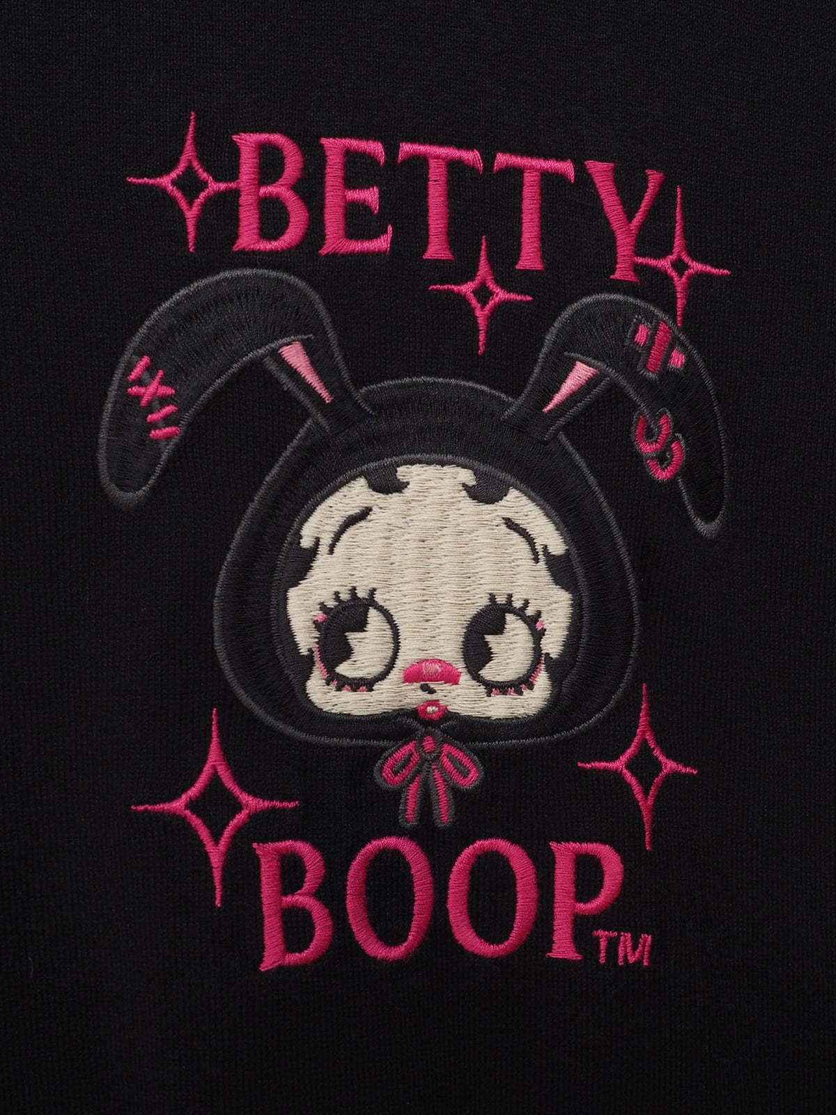 【BETTY BOOP】“うさぎベティ”刺繍入りBIGシルエットロンロンT〔別注〕