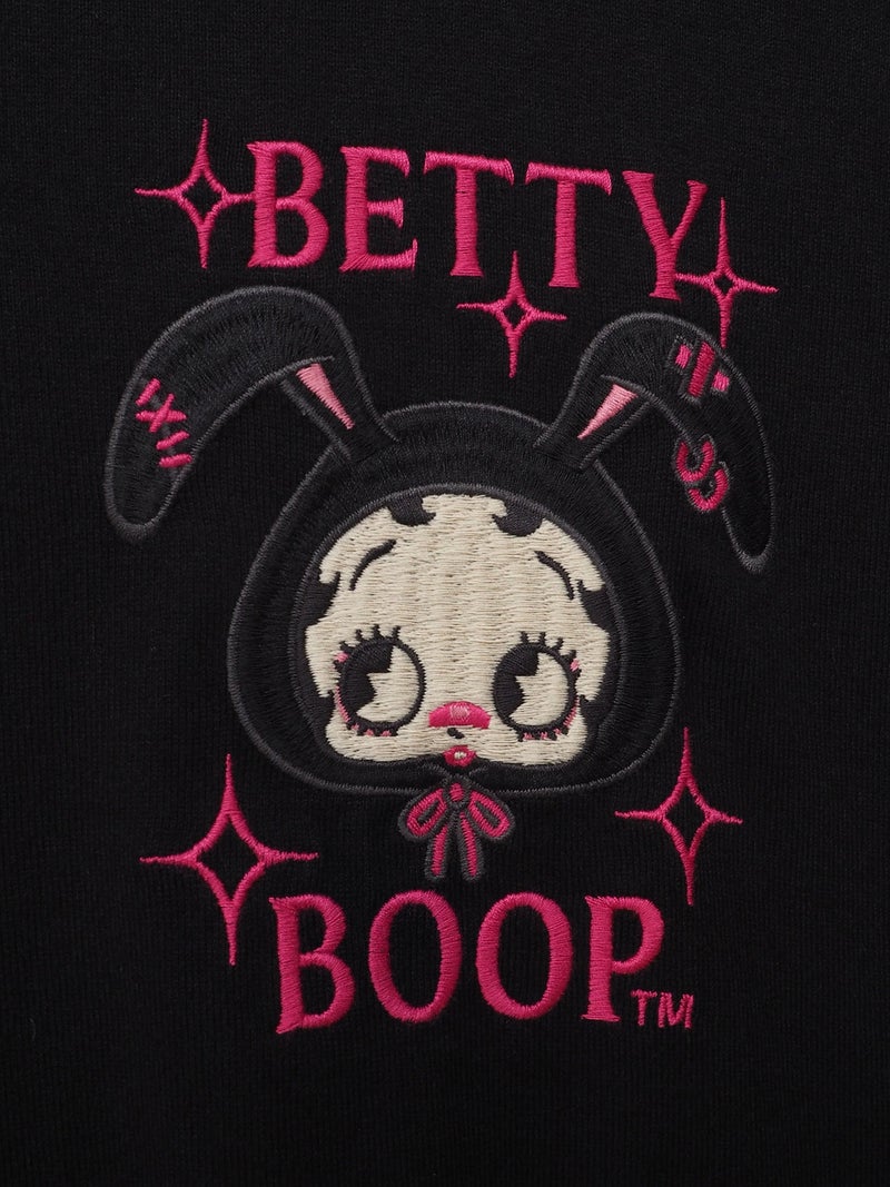 【BETTY BOOP】“うさぎベティ”刺繍入りBIGシルエットロンロンT〔別注〕