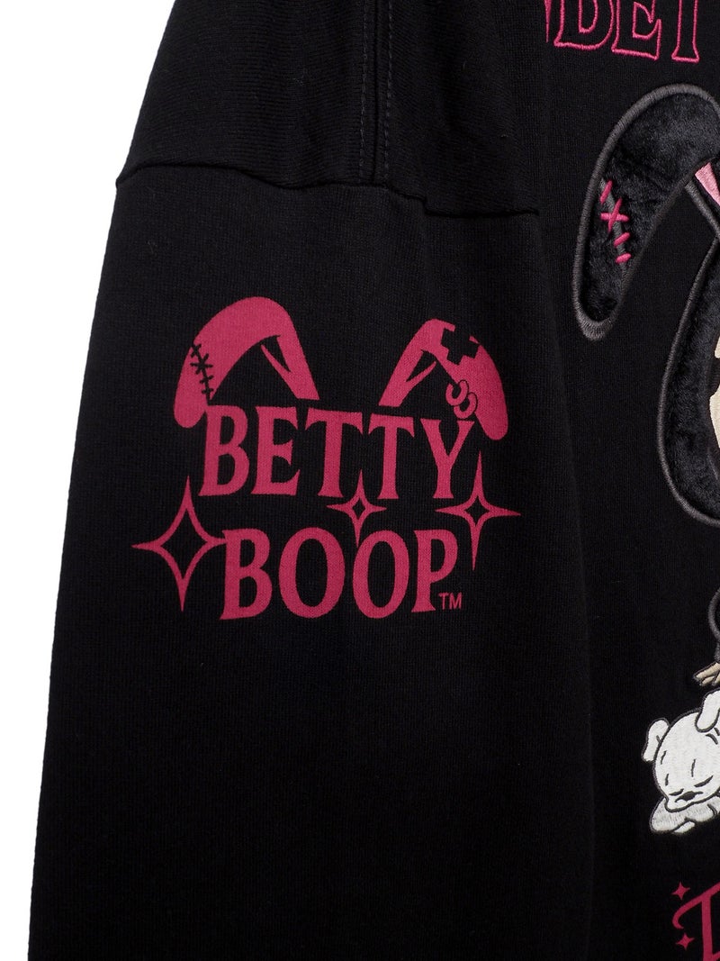 【BETTY BOOP】“うさぎベティ”刺繍入りBIGシルエットロンロンT〔別注〕