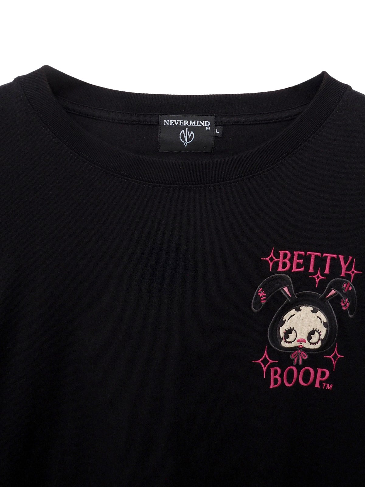【BETTY BOOP】“うさぎベティ”刺繍入りBIGシルエットロンロンT〔別注〕